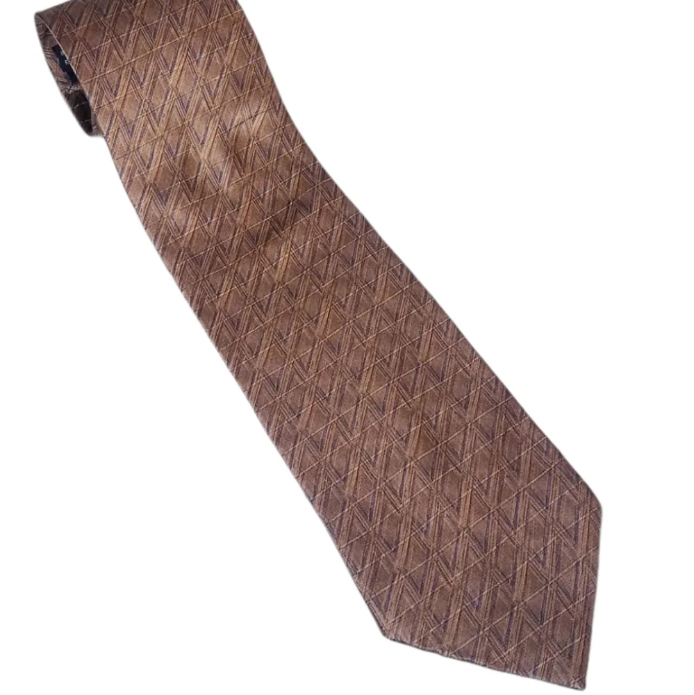 Haggar Men's Tie Brown USA